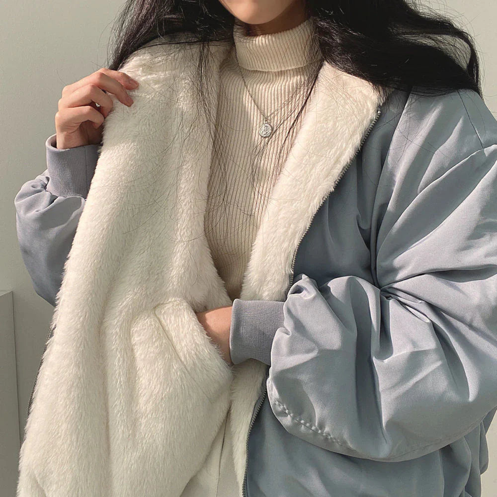 Chaqueta de Sudadera Reversible Oversize para Máximo Confort