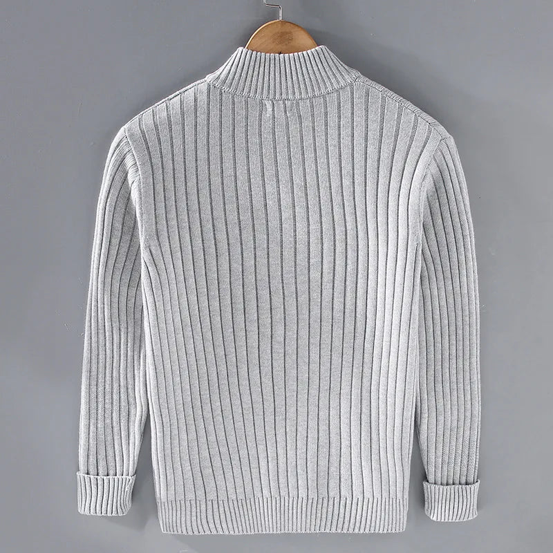 Cárdigan para hombre con cremallera y diseño moderno