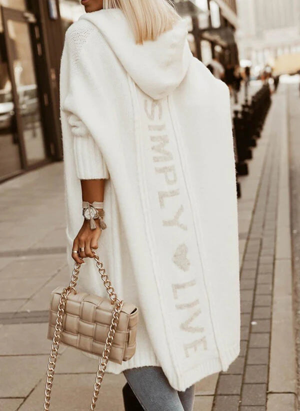Cárdigan elegante con capucha: estilo y comodidad en uno