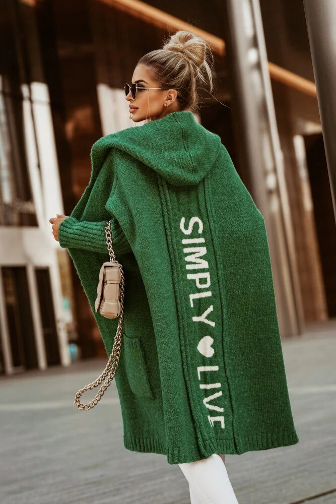 Cárdigan elegante con capucha: estilo y comodidad en uno