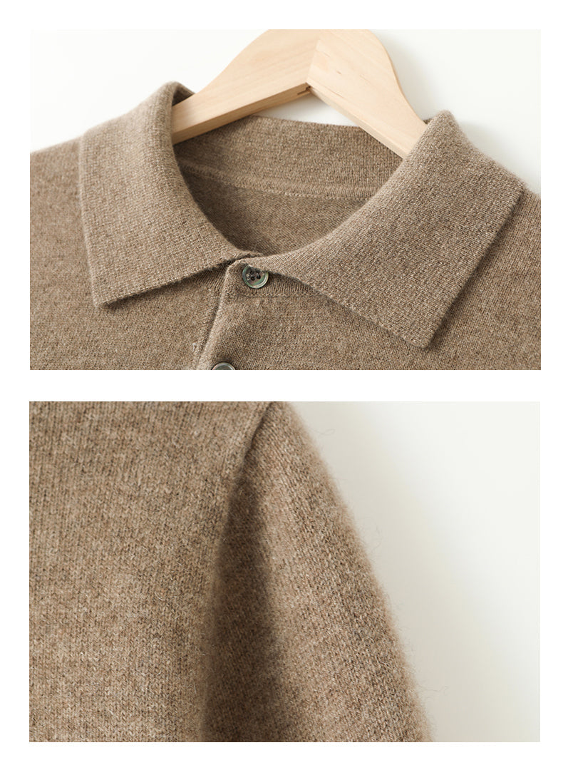 Camisa Polo de Manga Larga para Hombre - Suéter Elegante de Otoño