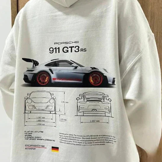Sudadera con capucha para hombre con diseño de coches, ideal para un estilo moderno
