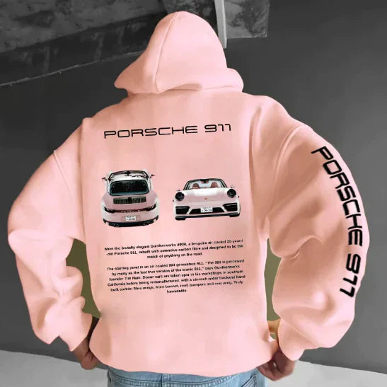 Sudadera con capucha para hombre con diseño de coches, ideal para un estilo moderno