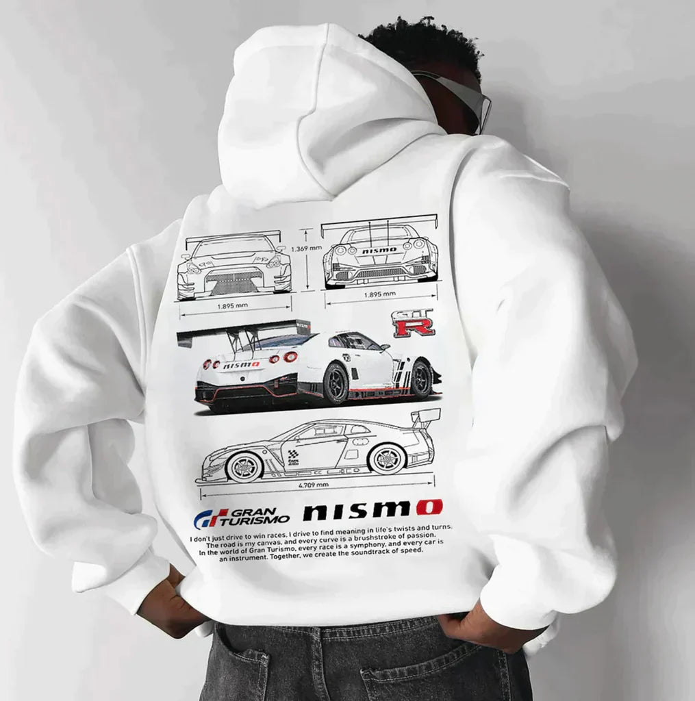 Sudadera con capucha para hombre con diseño de coches, ideal para un estilo moderno