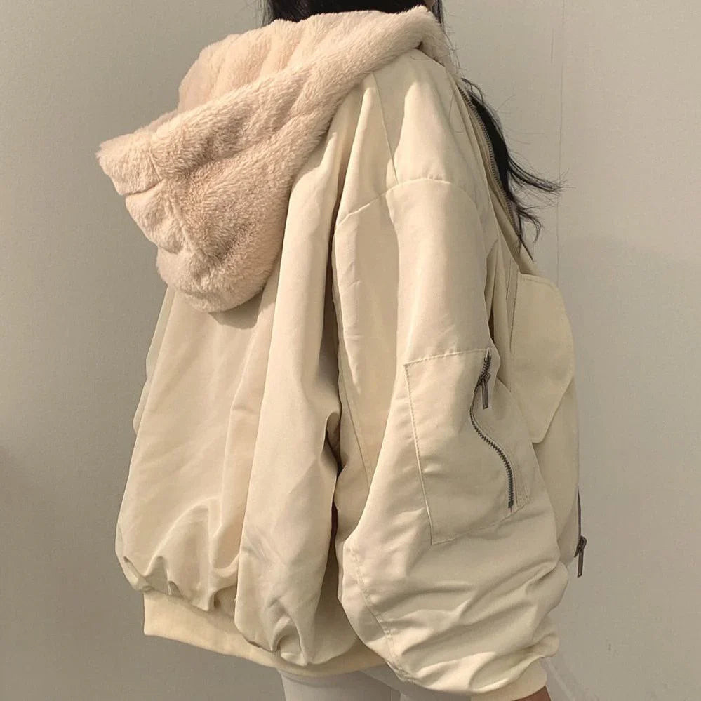 Chaqueta de Sudadera Reversible Oversize para Máximo Confort