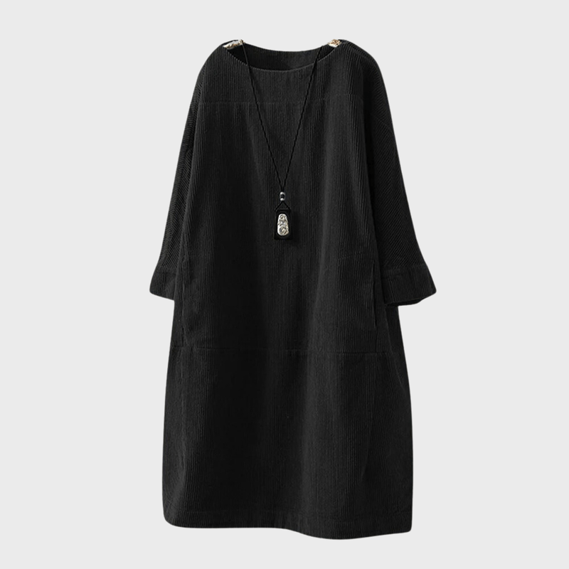 Vestido amplio y elegante para mujer con un toque vintage sofisticado