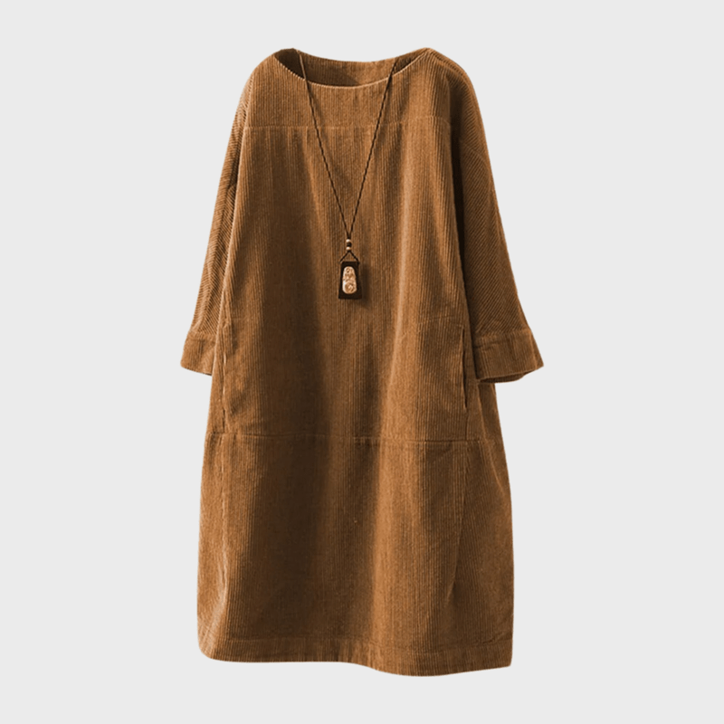 Vestido amplio y elegante para mujer con un toque vintage sofisticado