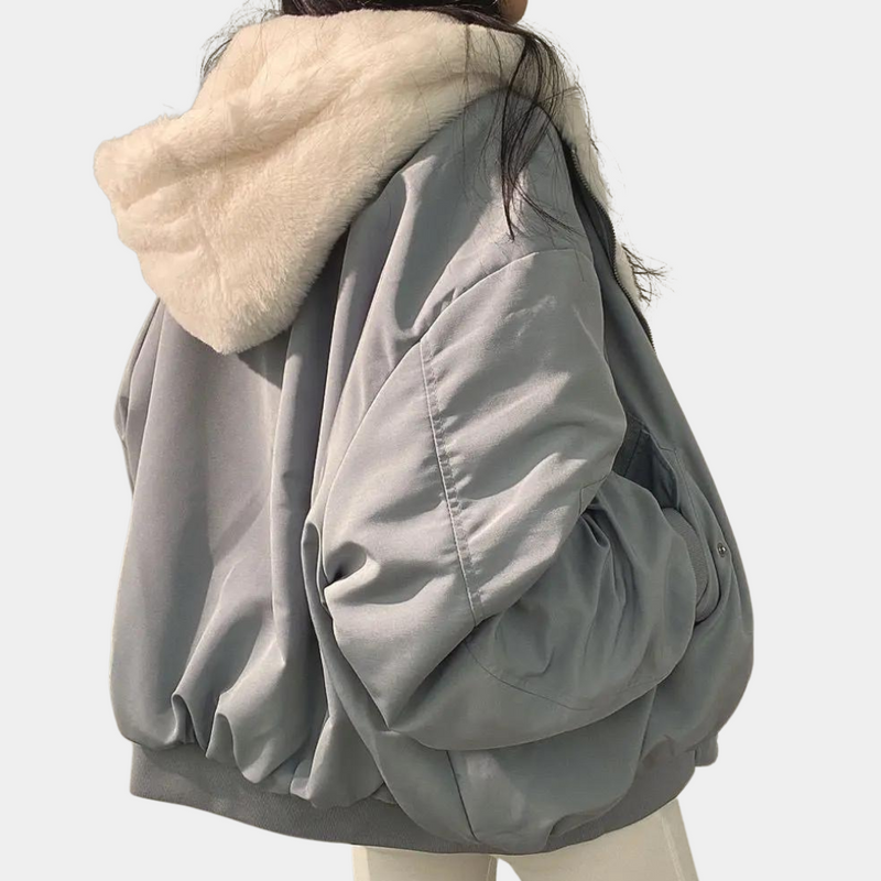 Abrigo de invierno elegante y cálido para mujer