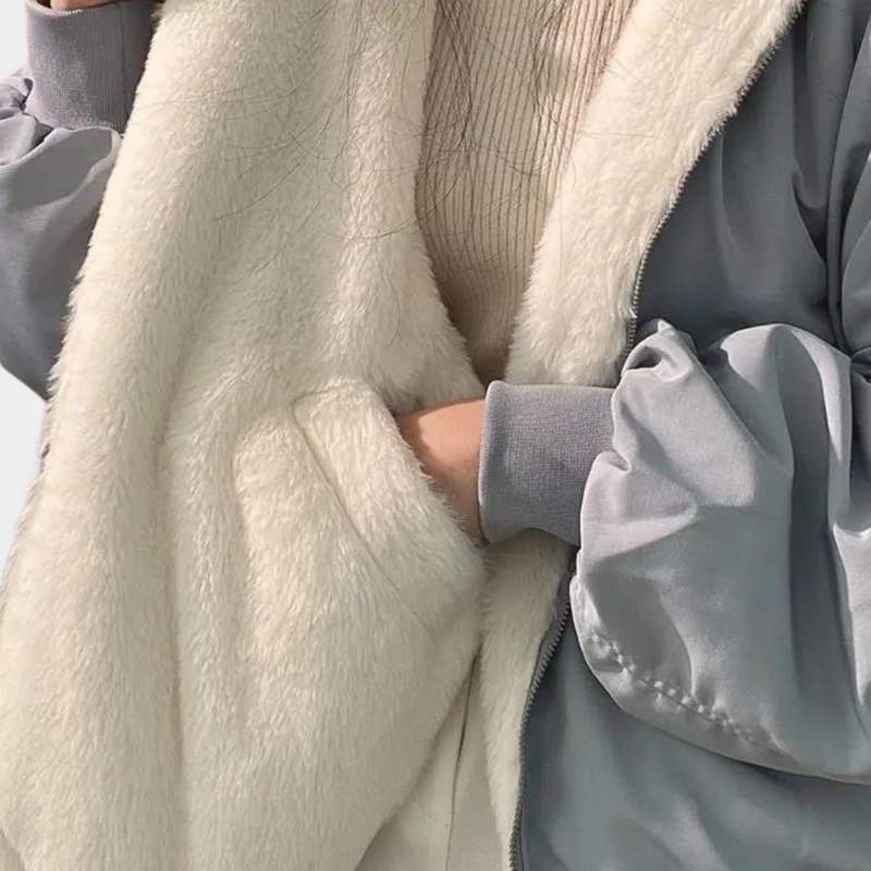 Abrigo de invierno elegante y cálido para mujer
