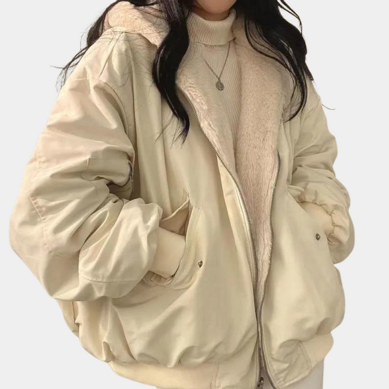 Abrigo de invierno elegante y cálido para mujer