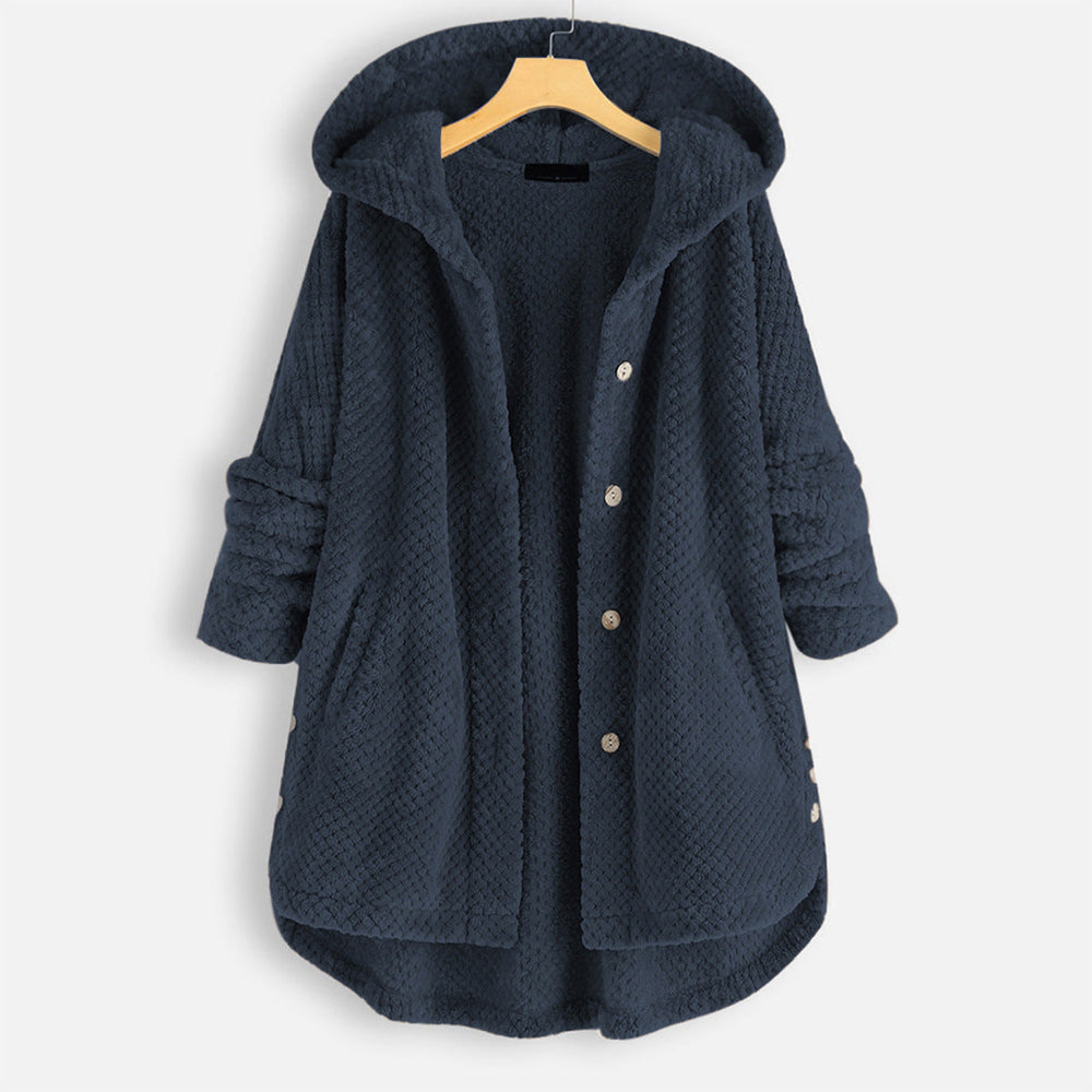 Chaqueta de invierno para mujer con capucha y diseño moderno