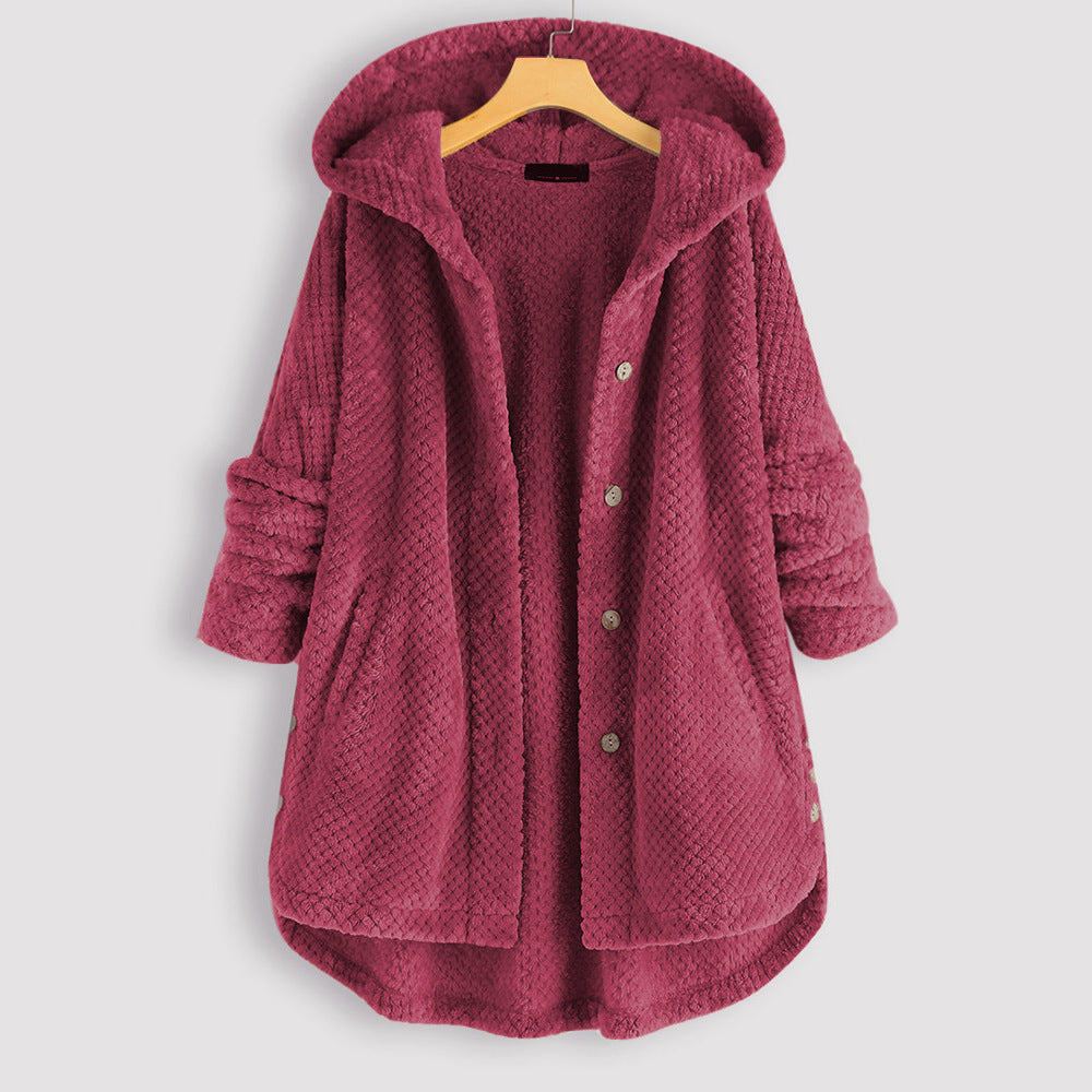 Chaqueta de invierno para mujer con capucha y diseño moderno