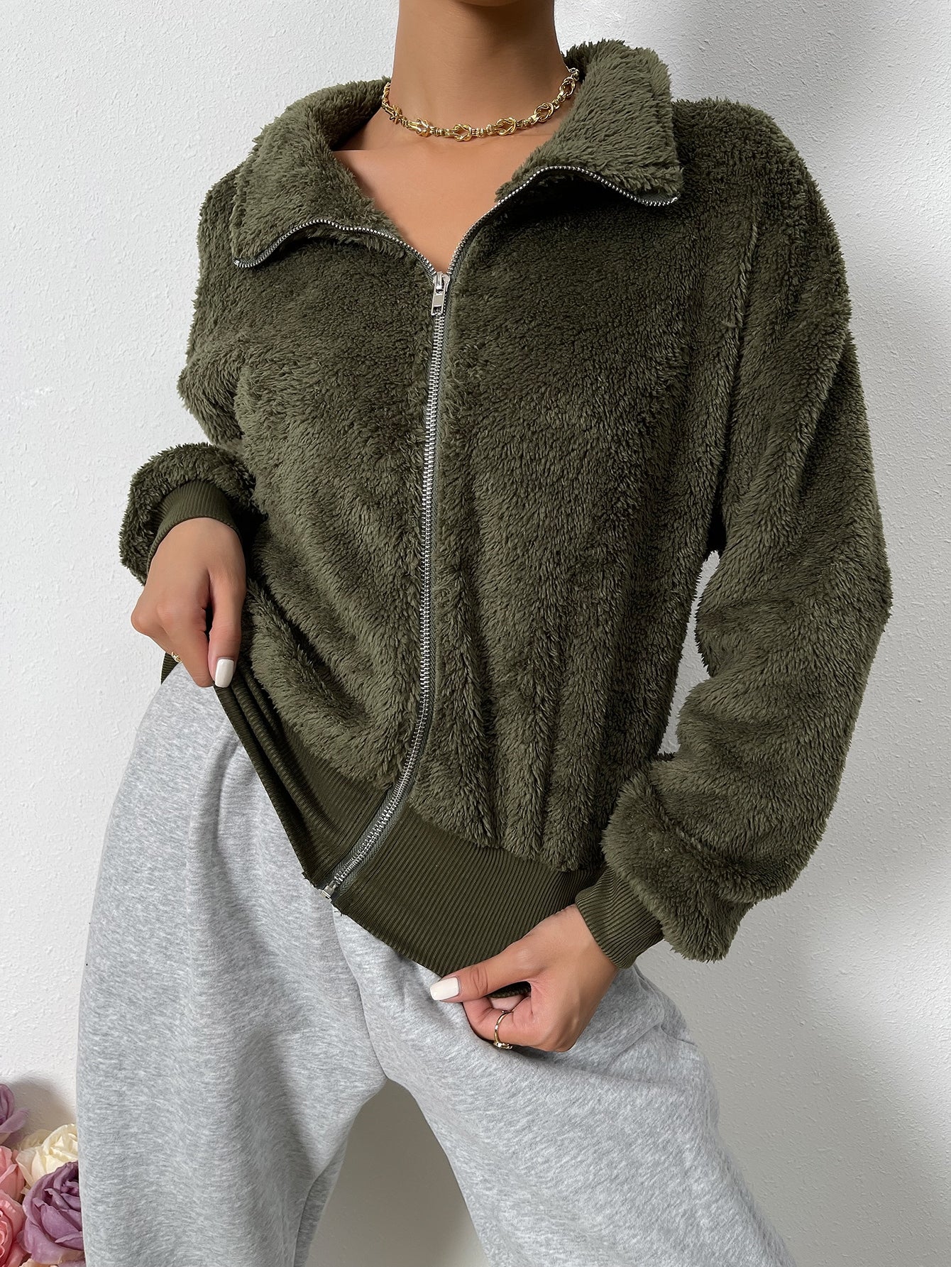 Chaqueta para Mujer con Cierre - Cálida y Elegante para Uso Diario