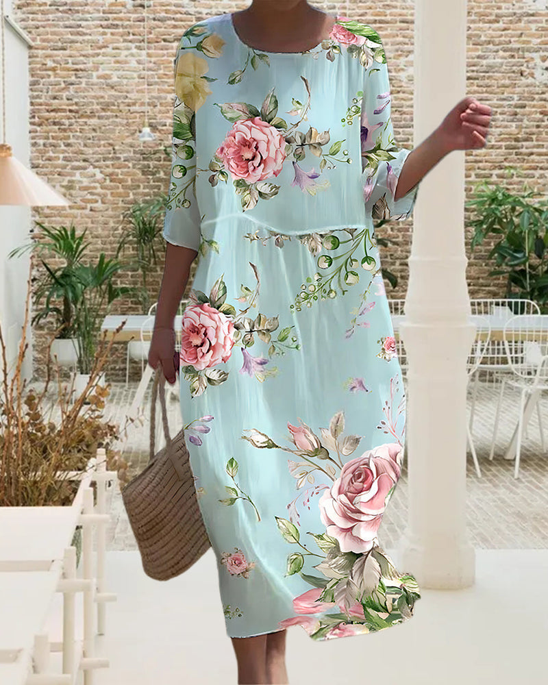 Vestido floral sofisticado para ocasiones especiales