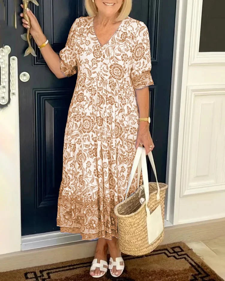Wendy - Vestido bohemio con escote en V