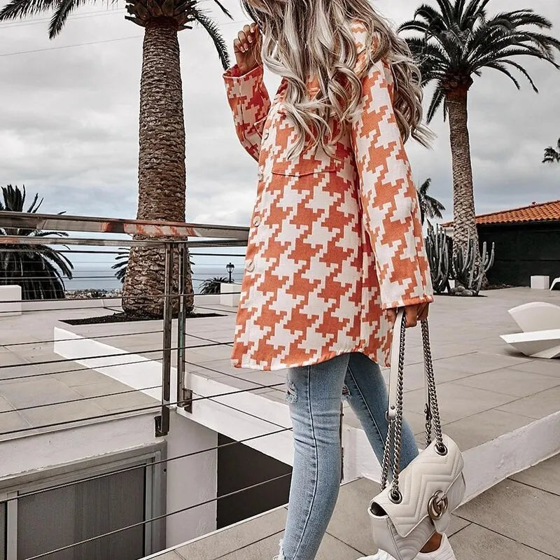 Elegante Trench Coat de Mujer para Otoño e Invierno | Chaqueta Informal de Manga Larga con Cuello Descubierto