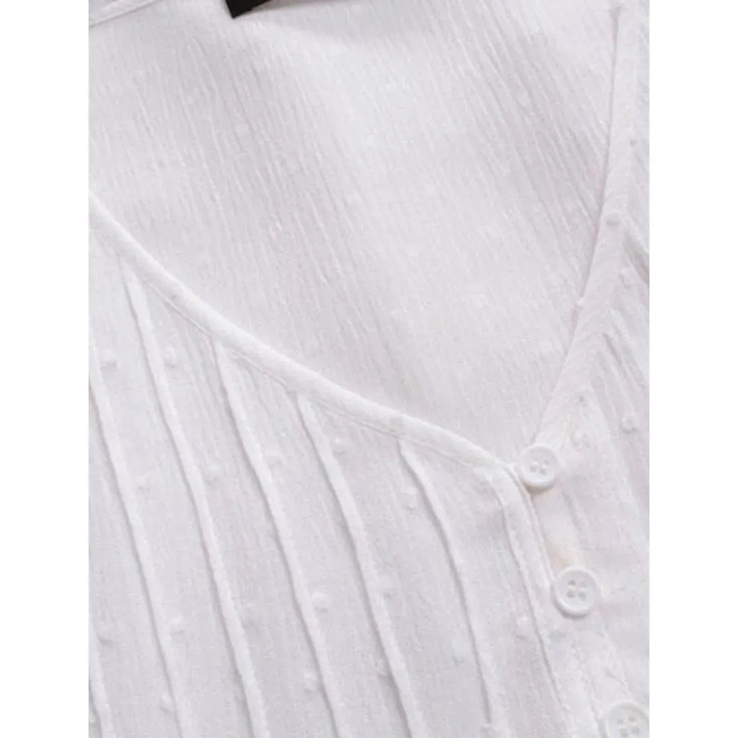 Alba - Top de encaje con cuello de pico para mujer