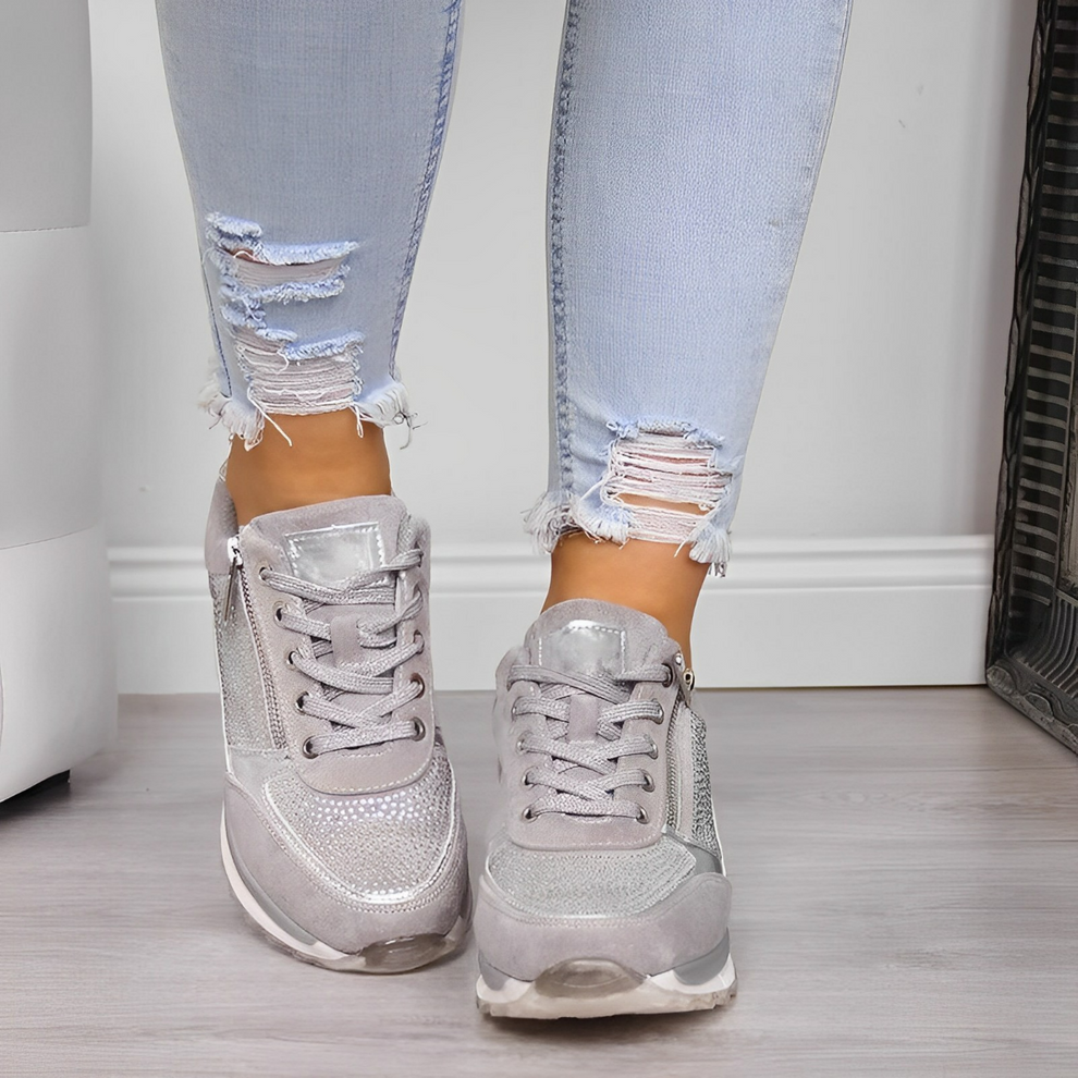 Zapatillas modernas para mujer con cierre de cremallera fáciles de usar