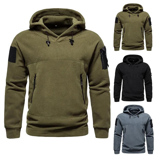 Sudadera con Capucha para Hombre, Estilo Informal Monocromático y de Manga Larga