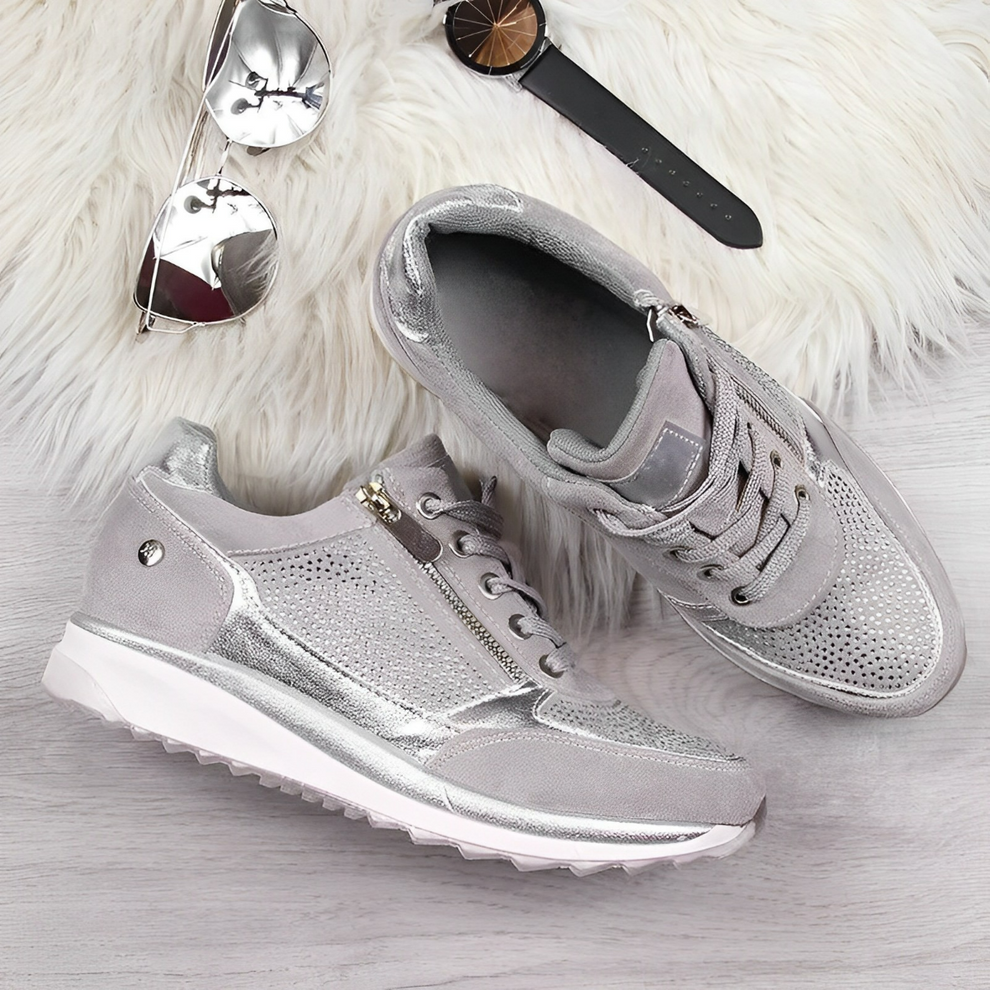 Zapatillas modernas para mujer con cierre de cremallera fáciles de usar