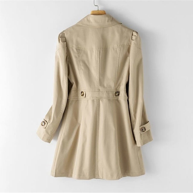 Gabardina ligera para mujer con cinturón y diseño elegante