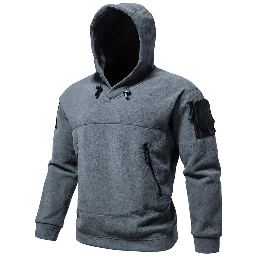 Sudadera con Capucha para Hombre, Estilo Informal Monocromático y de Manga Larga