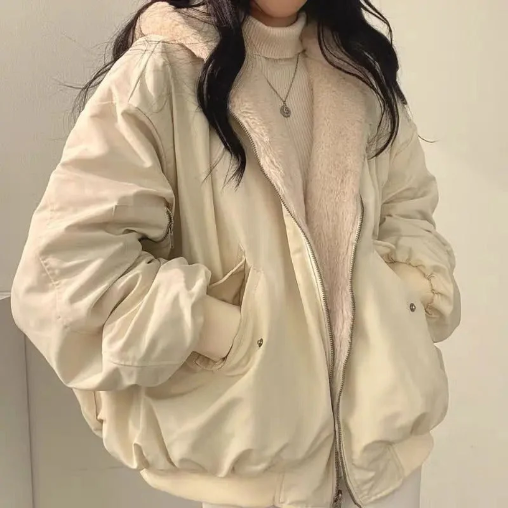 Chaqueta de invierno oversize para mujeres cálidas y modernas
