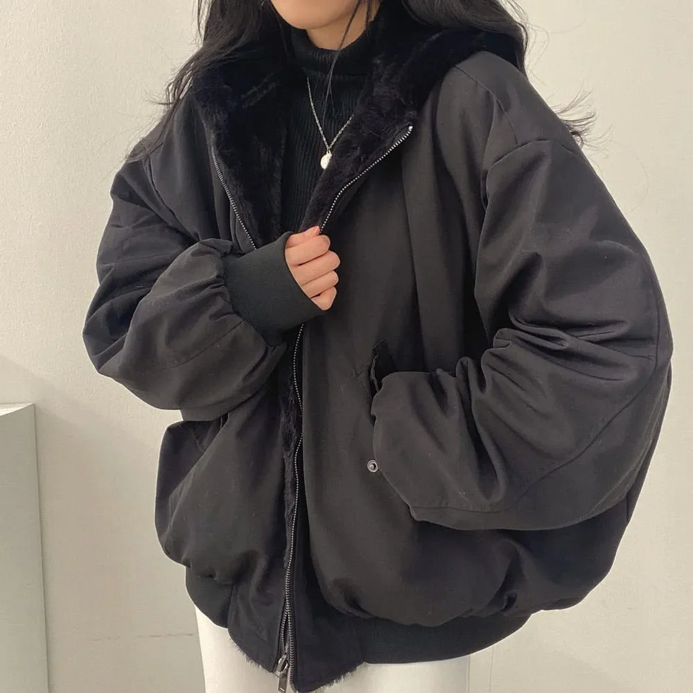 Chaqueta de invierno oversize para mujeres cálidas y modernas