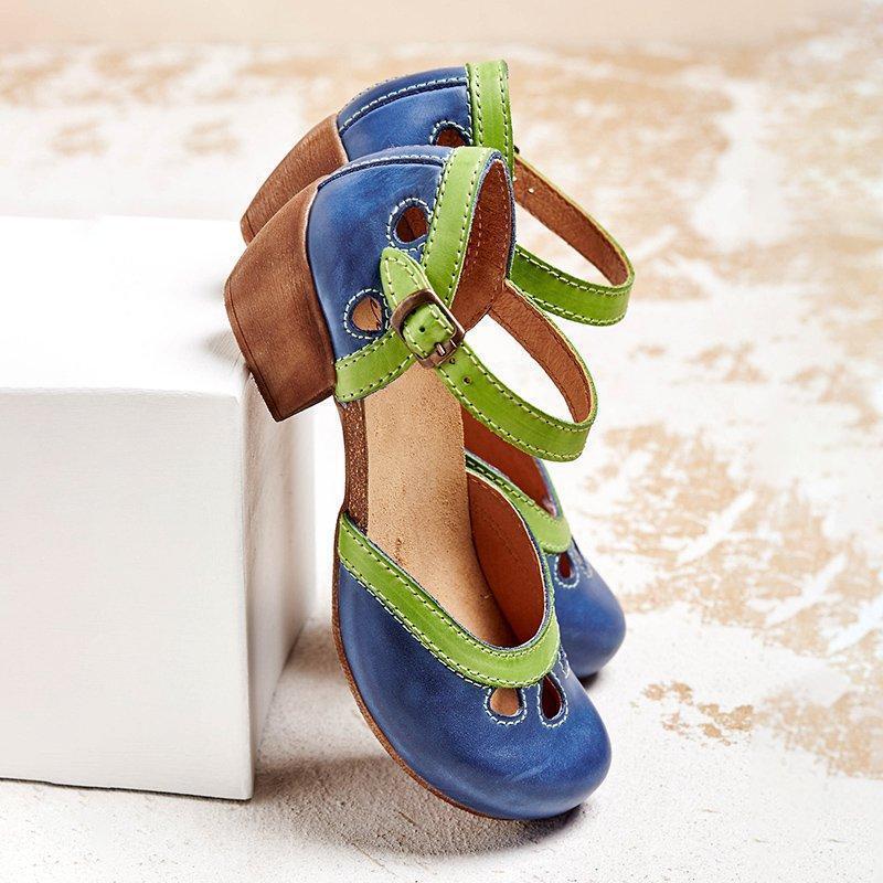 Sandalias Elegantes de Mujer con Tacón Bajo
