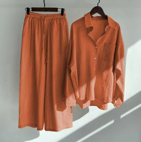 Conjunto de Verano Elegante para Mujer de Camisa y Pantalón