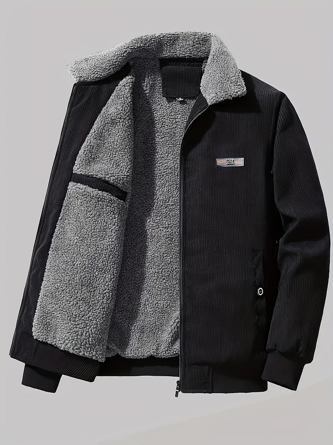 Chaqueta de Invierno Retro de Manga Larga para Hombre