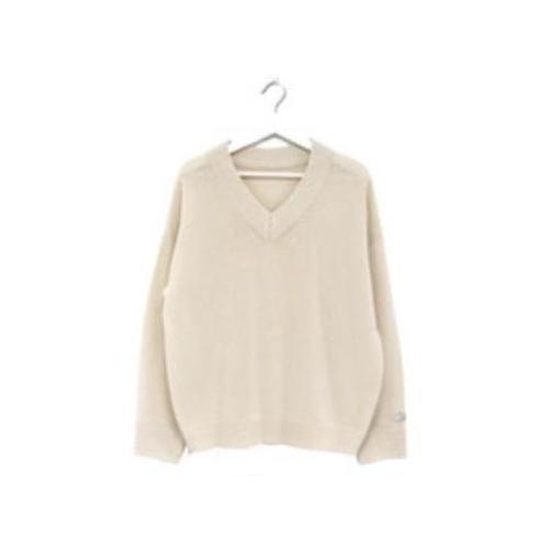 Suéter de Pullover de Cuello en V en Colores Sólidos para un Estilo Academia Oscura