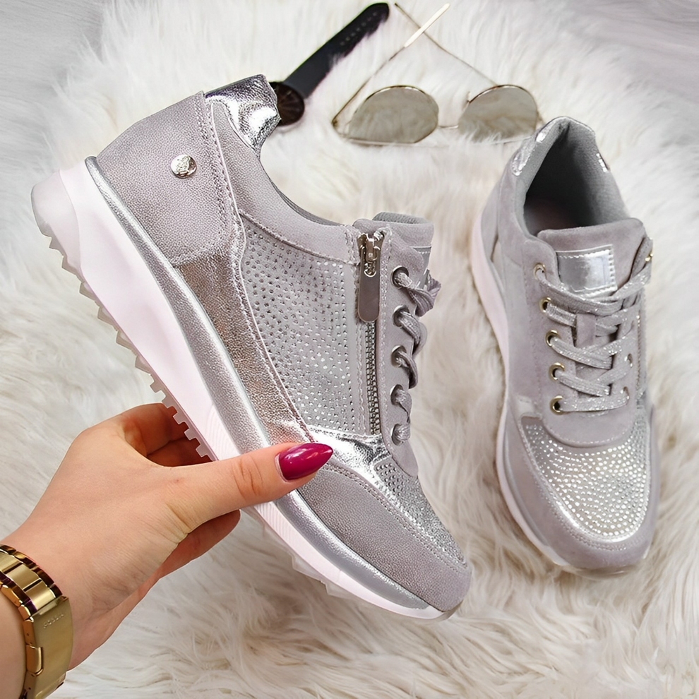 Zapatillas modernas para mujer con cierre de cremallera fáciles de usar