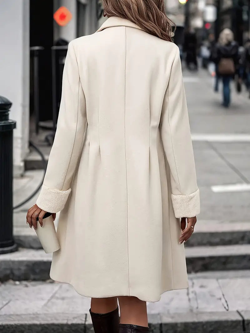 Abrigo largo de invierno para mujer estilo casual y elegante
