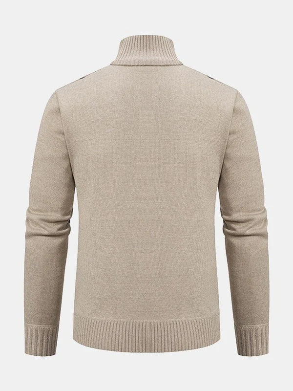 Chaqueta elegante para hombre con mangas largas y cremallera para apariencia con estilo