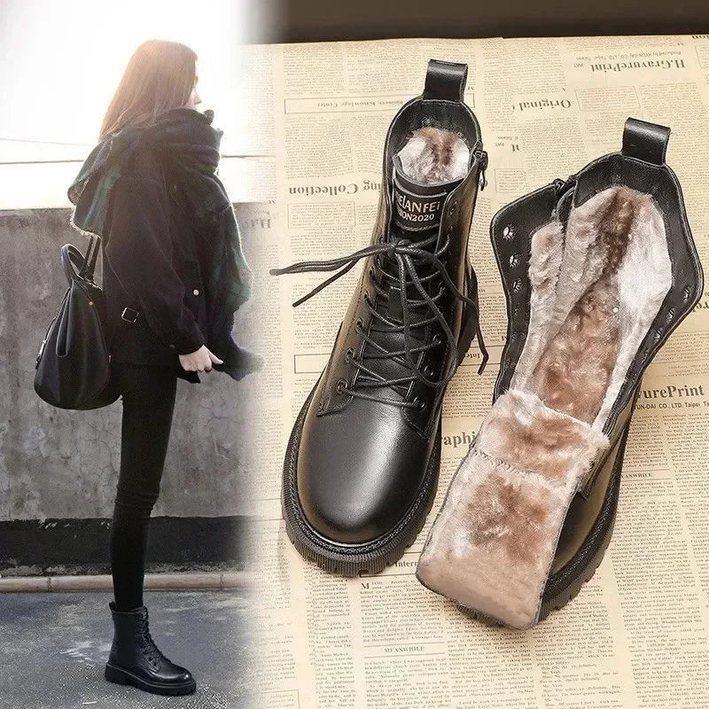 Botas de Invierno con Forro Cálido - Botas Elegantes para el Frío