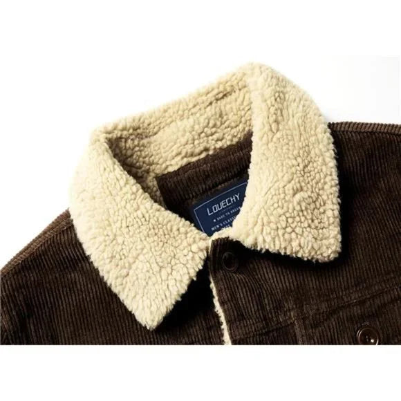Chaqueta Trucker con Forro para Hombre - Abrigo Grueso y Cálido para Invierno