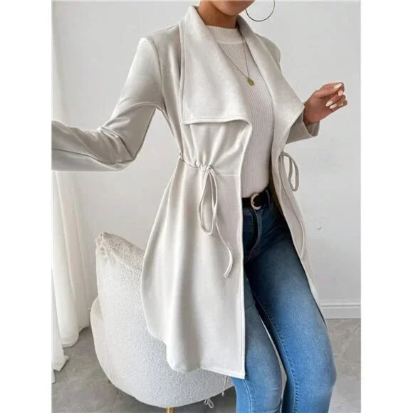 Chaqueta elegante con diseño sofisticado y cordones, manga larga