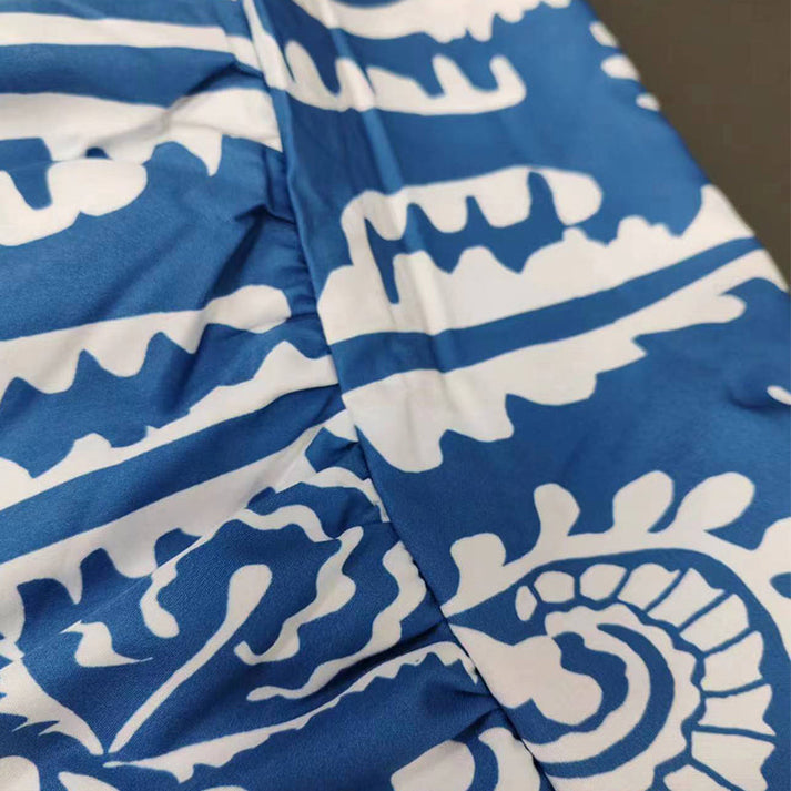 Vestido largo para mujer con diseño elegante y estampado en forma de v
