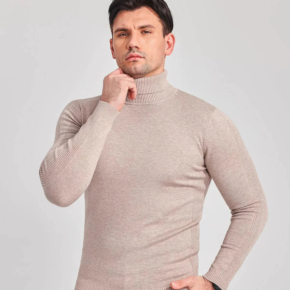 Jersey de Cuello Alto Clásico y Elegante para Hombre