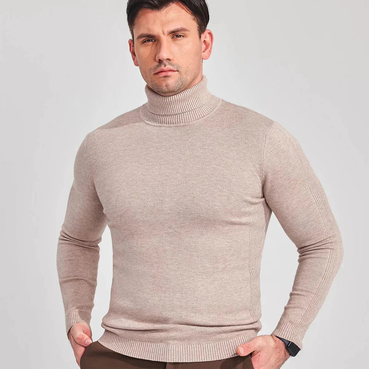 Jersey de Cuello Alto Clásico y Elegante para Hombre