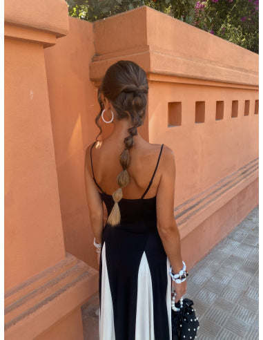 Vestido largo clásico y elegante con tirantes finos ideal para cualquier ocasión