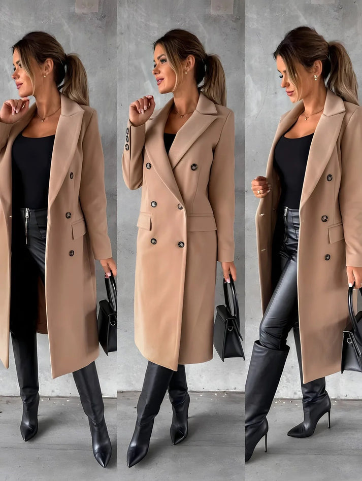 Abrigo Casual Elegante para Mujer – Perfecto para Otoño e Invierno