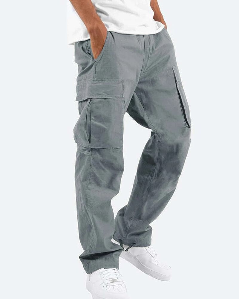 Pantalones Cargo Casuales para Hombres con Bolsillos Grandes y Estilo Moderno