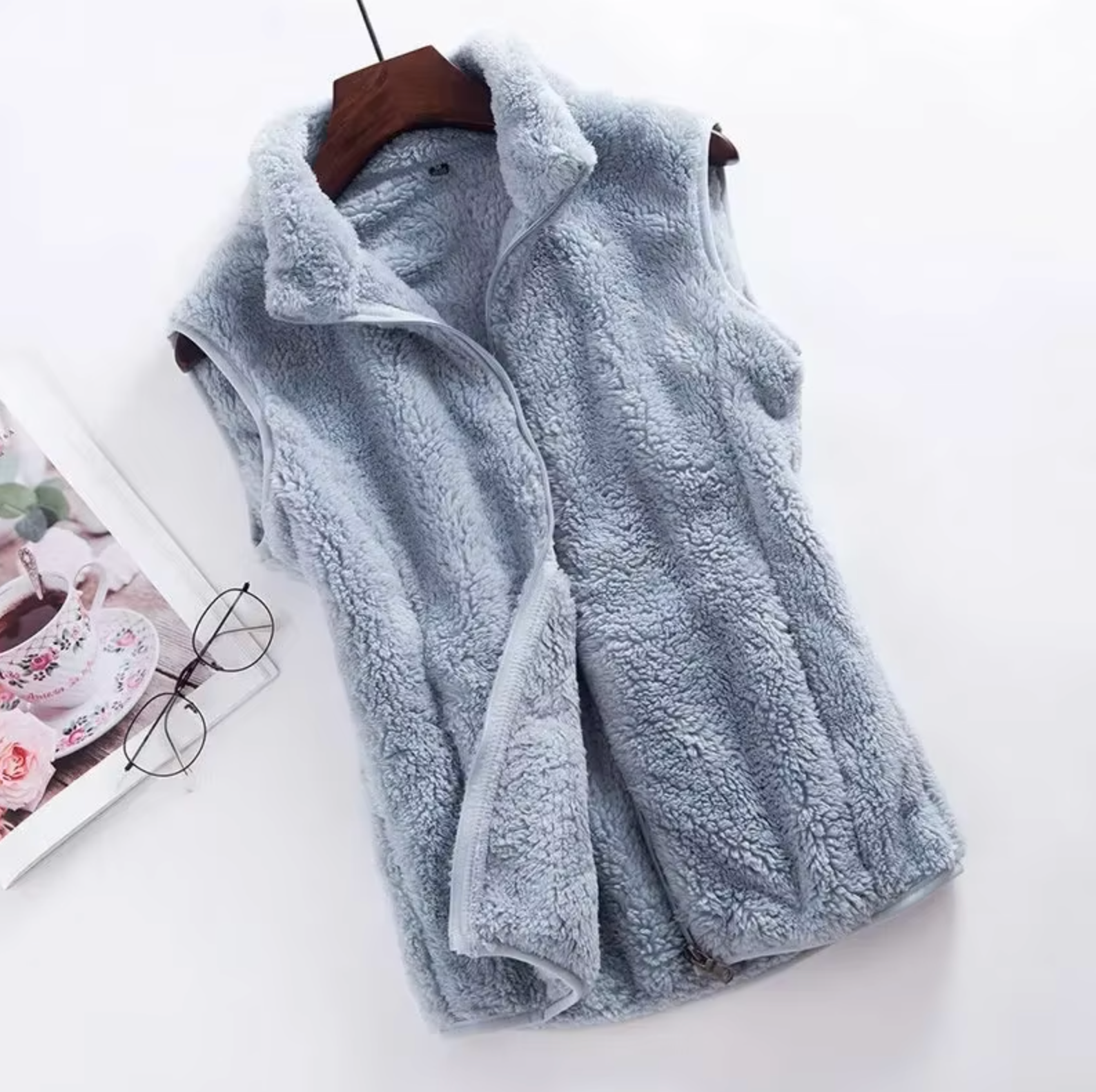 Chaleco cálido y cómodo para mujer con cremallera moderna