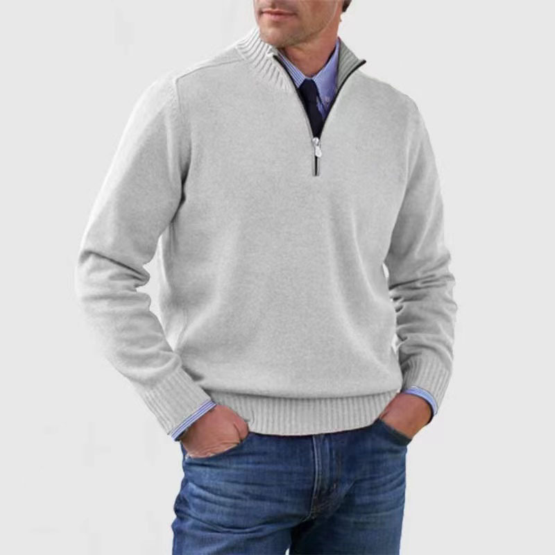 Jersey con media cremallera para hombre, cómodo y moderno