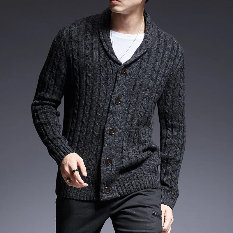 Cardigan de Hombre Ajustado - Estilo Informal de Alta Calidad para Otoño