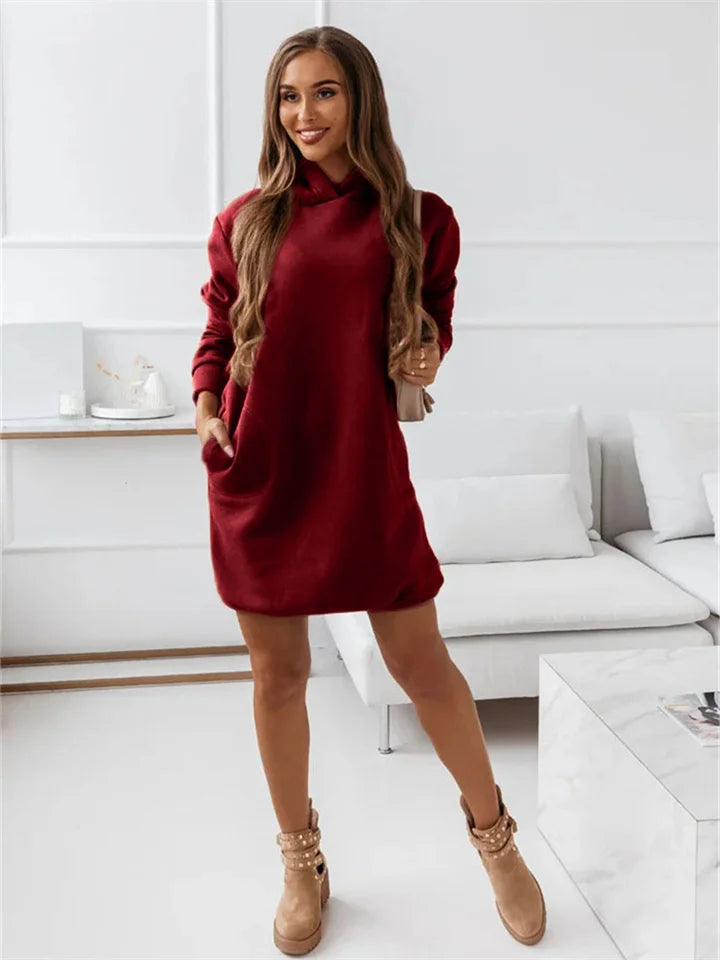 Dolly - Vestido acogedor con capucha y bolsillos para un estilo informal.