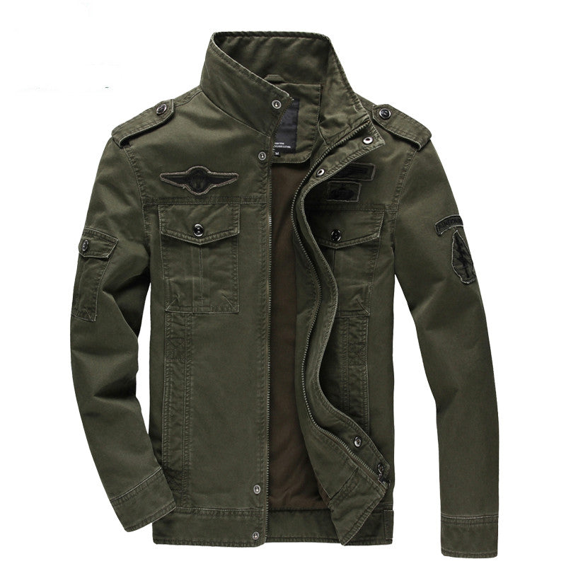 Chaqueta Estilo Militar para Hombre - Abrigo Casuales de Largo Medio para Exterior