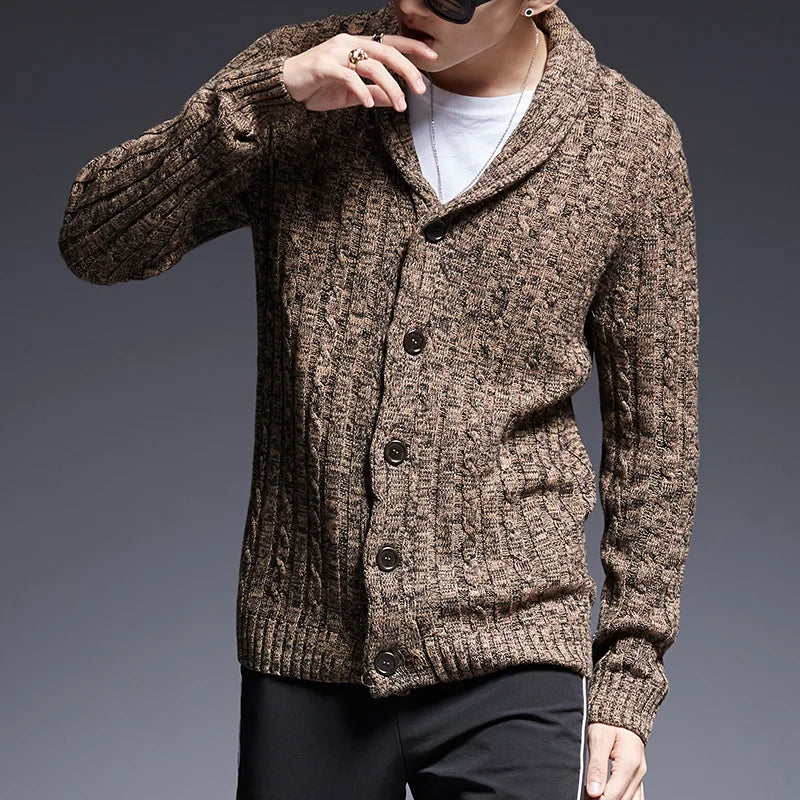 Cardigan de Hombre Ajustado - Estilo Informal de Alta Calidad para Otoño